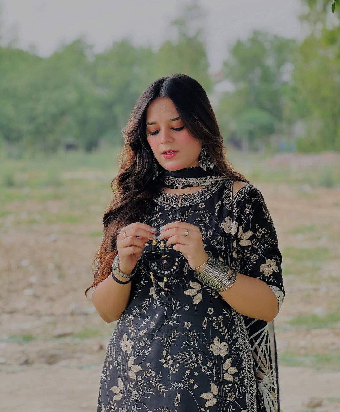 Black Kalamkari suit