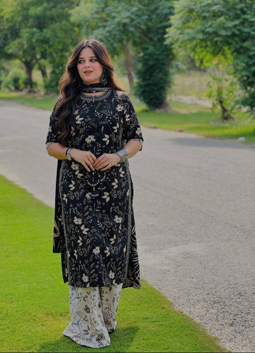 Black Kalamkari suit