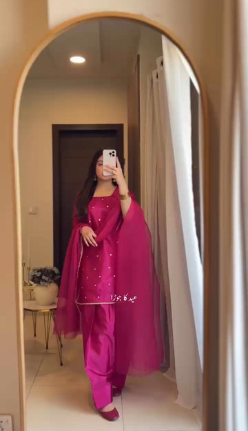 Elegant blush pink Farsi out fit